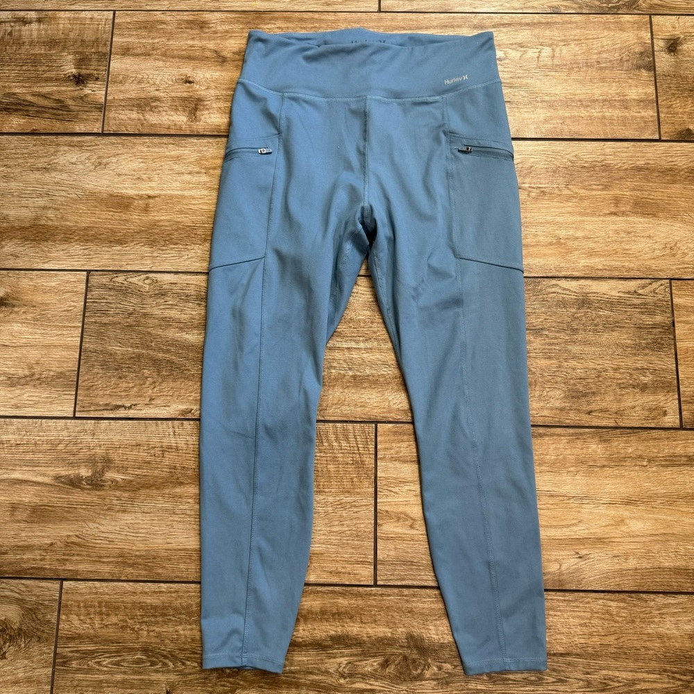 Hurley Women Leggings Size XL Blue Extra Large POCKETS! - Picture 5 of 11